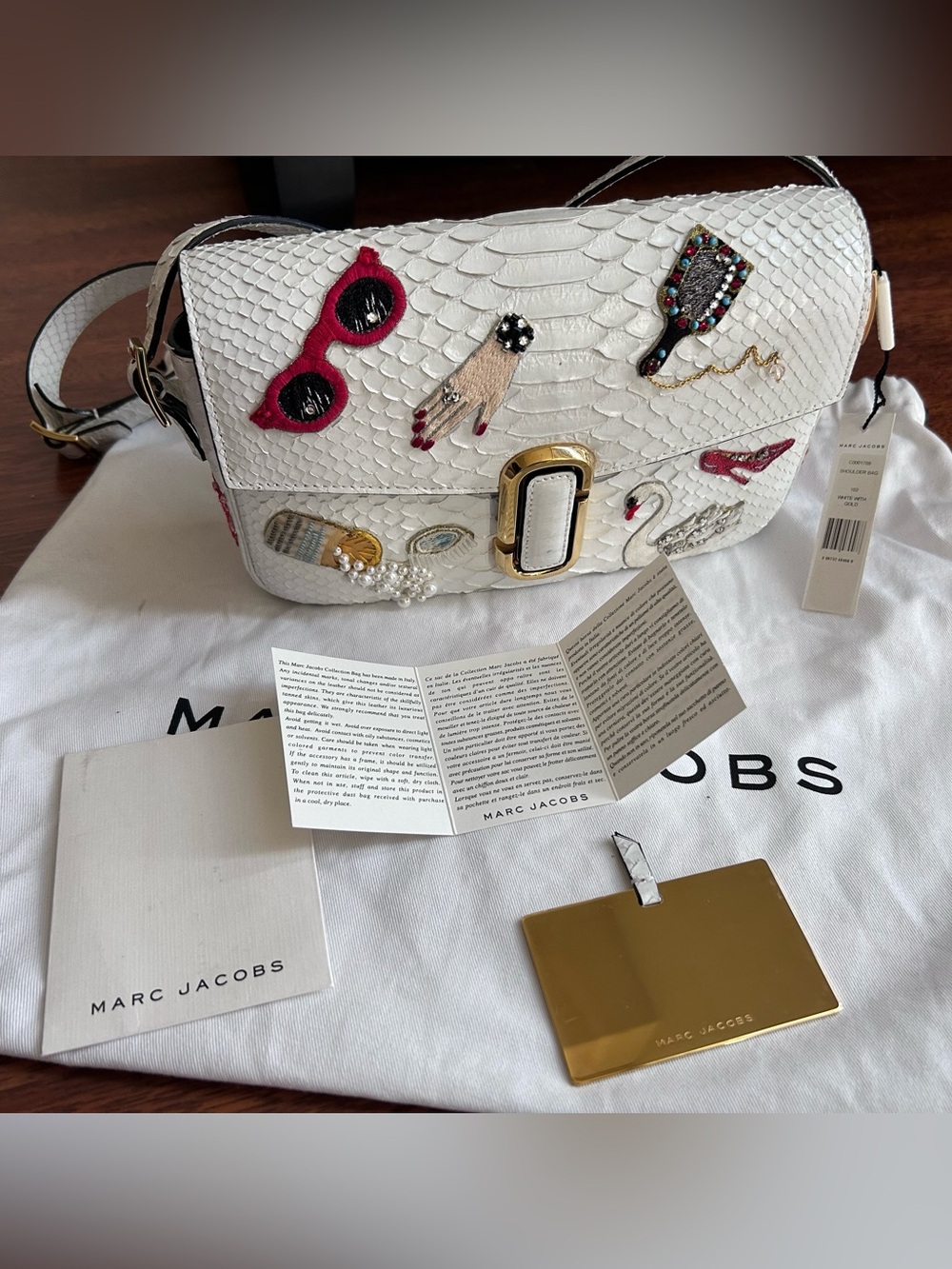 NWT The Marc Jacobs Embroidery Opulent Python Handbag -Read Description- - Picture 3 of 17